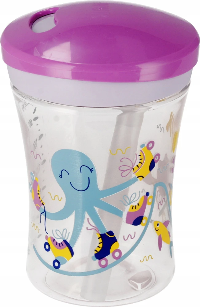 NUK Puodelis 230 ml 12m+ Action Cup purpurinis 10751136