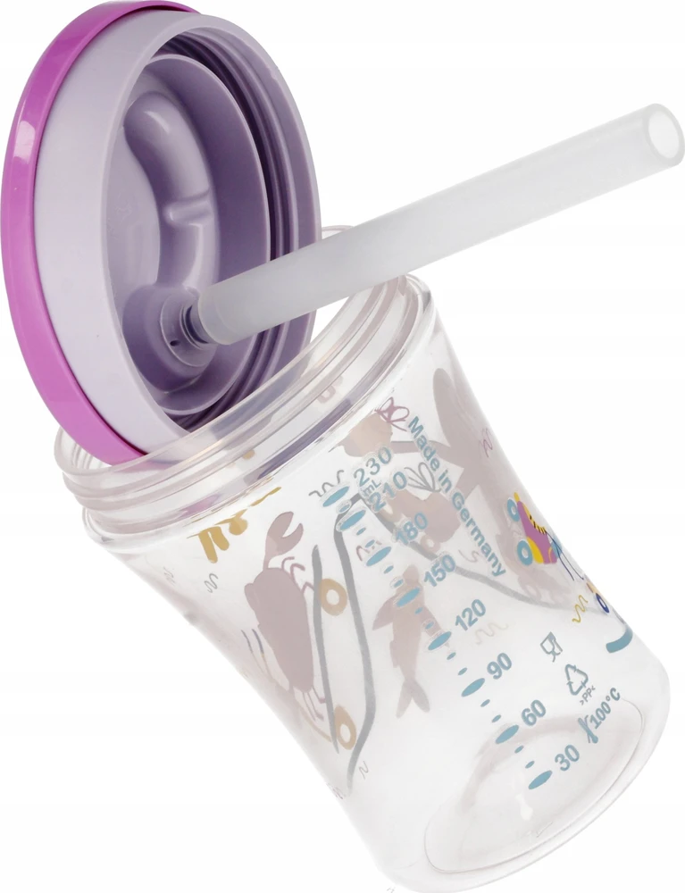 NUK Puodelis 230 ml 12m+ Action Cup purpurinis 10751136
