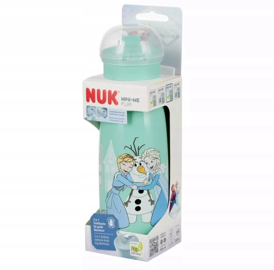 NUK Mini-Me Flip 2in1 kūdikio buteliukas Frozen 450 ml rožinis, 12+ mėn.