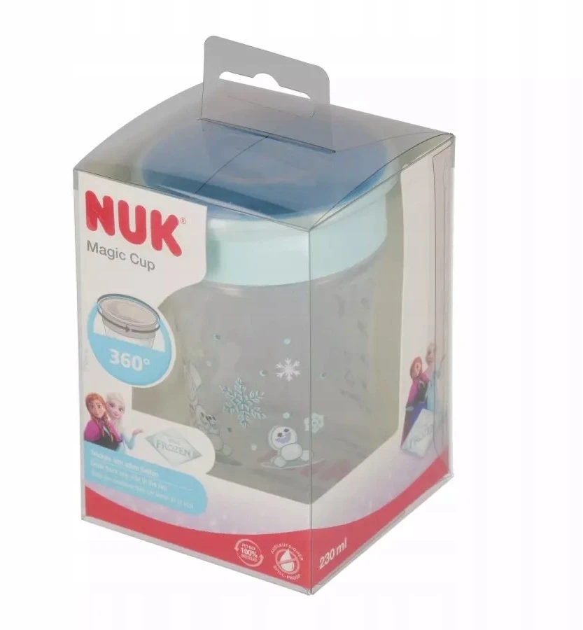 NUK Mini Magic 360° kūdikio gertuvė su dangteliu Frozen Olaf 230 ml
