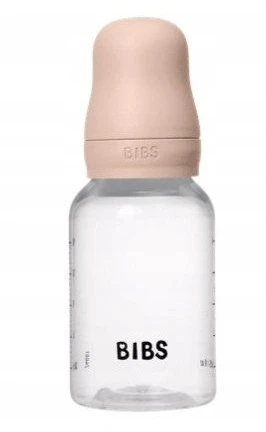 Nuk BIBS plastikinis buteliukas nuo dieglių 150 ml (Blush) pilnas komplektas