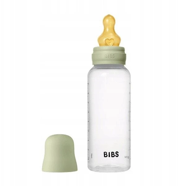 Nuk BIBS plastikinis buteliukas nuo dieglių 270 ml (Sage) pilnas komplektas