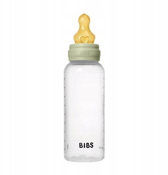 Nuk BIBS plastikinis buteliukas nuo dieglių 270 ml (Sage) pilnas komplektas