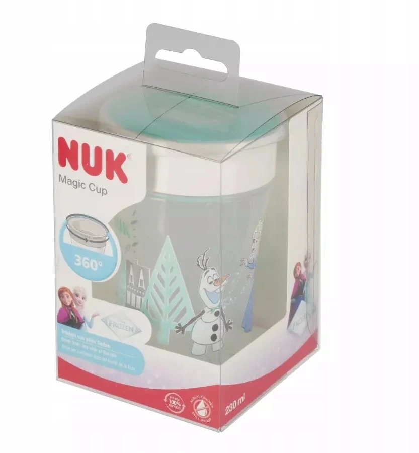 NUK Mini Magic 360° kūdikio gertuvė su dangteliu Frozen Elsa 230 ml
