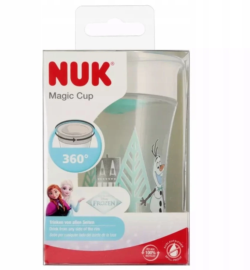 NUK Mini Magic 360° kūdikio gertuvė su dangteliu Frozen Elsa 230 ml