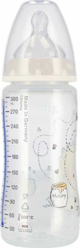 NUK buteliukas FC+ WINNIE THE POOH 300ml. čiulptukas 0-6m M