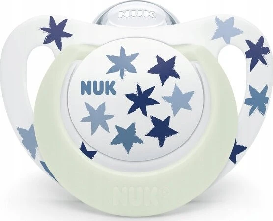 Nuk silikoninis raminamasis čiulptukas 6-18 mėn. Star Night mėlynas