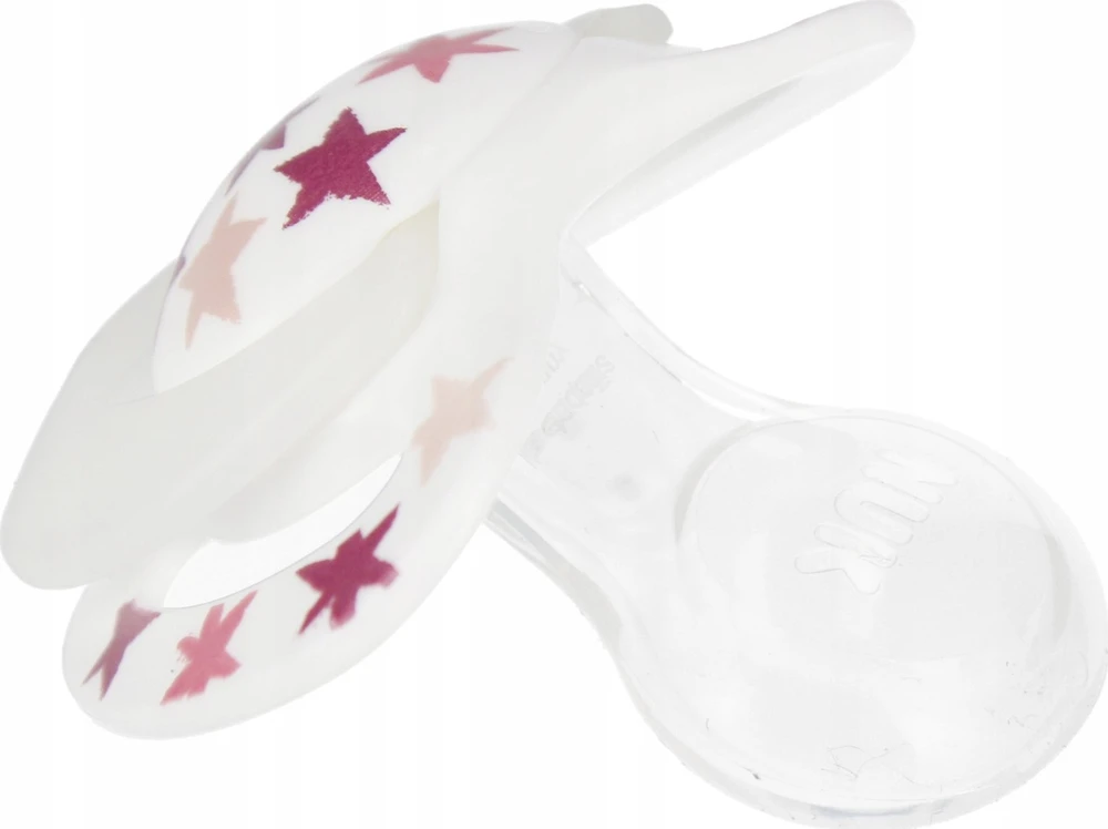 Nuk silikoninis raminamasis čiulptukas 6-18 mėn. Star Night rožinis