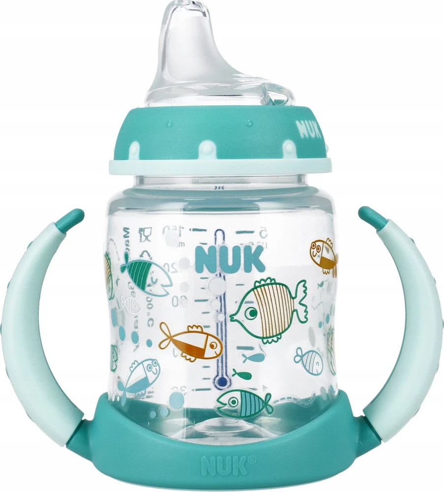 Nuk gertuvė 150ml su žuvelių raštais ir rankenomis