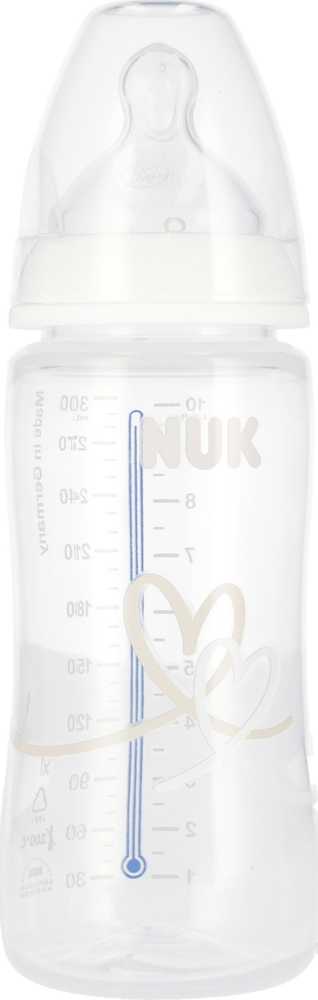 Nuk Butelis su temperatūros indikatoriumi 0-6m First Choice 300 ml