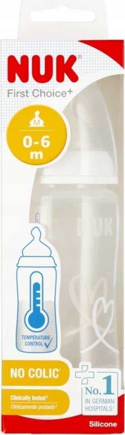 Nuk Butelis su temperatūros indikatoriumi 0-6m First Choice 300 ml