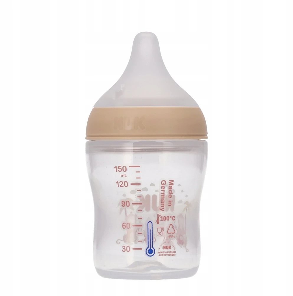 NUK Bottle PP 150ml Perfect Match silikoninis žindukas S Monkey 10215411