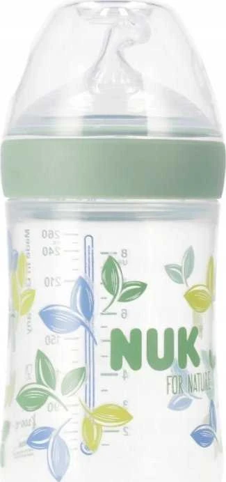 NUK 260ml buteliukas su augalų motyvais ir matavimo skale