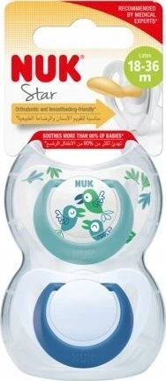 NUK 737046 Latekso čiulptukas 18-36m STAR 2 vnt