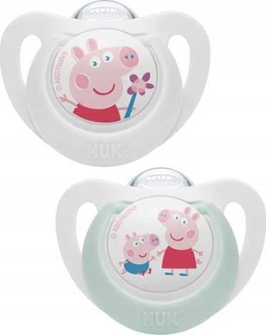 NUK 176335 čiulptukas 6-18m PEPPA silikonas
