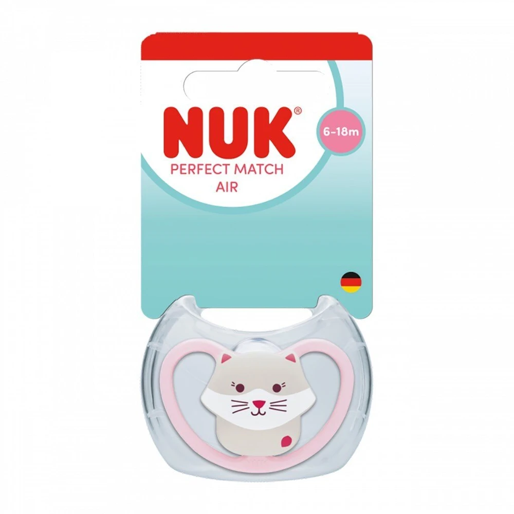 NUK Perfect Match Air CAT čiulptukas 6-18 mėn., 1 vnt. dėžutėje