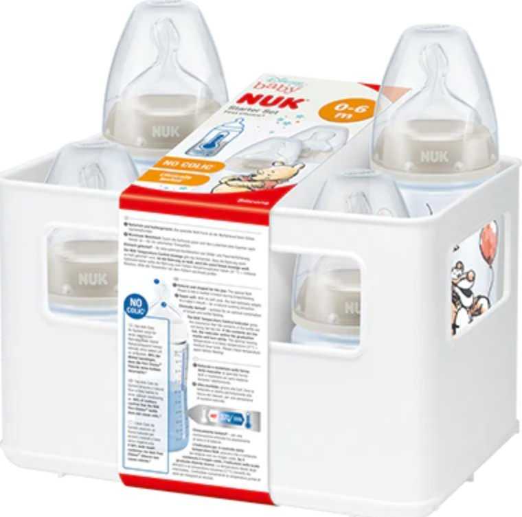 NUK starto rinkinys, buteliukai 2x 150ml 2x300ml 0-6 mėn.