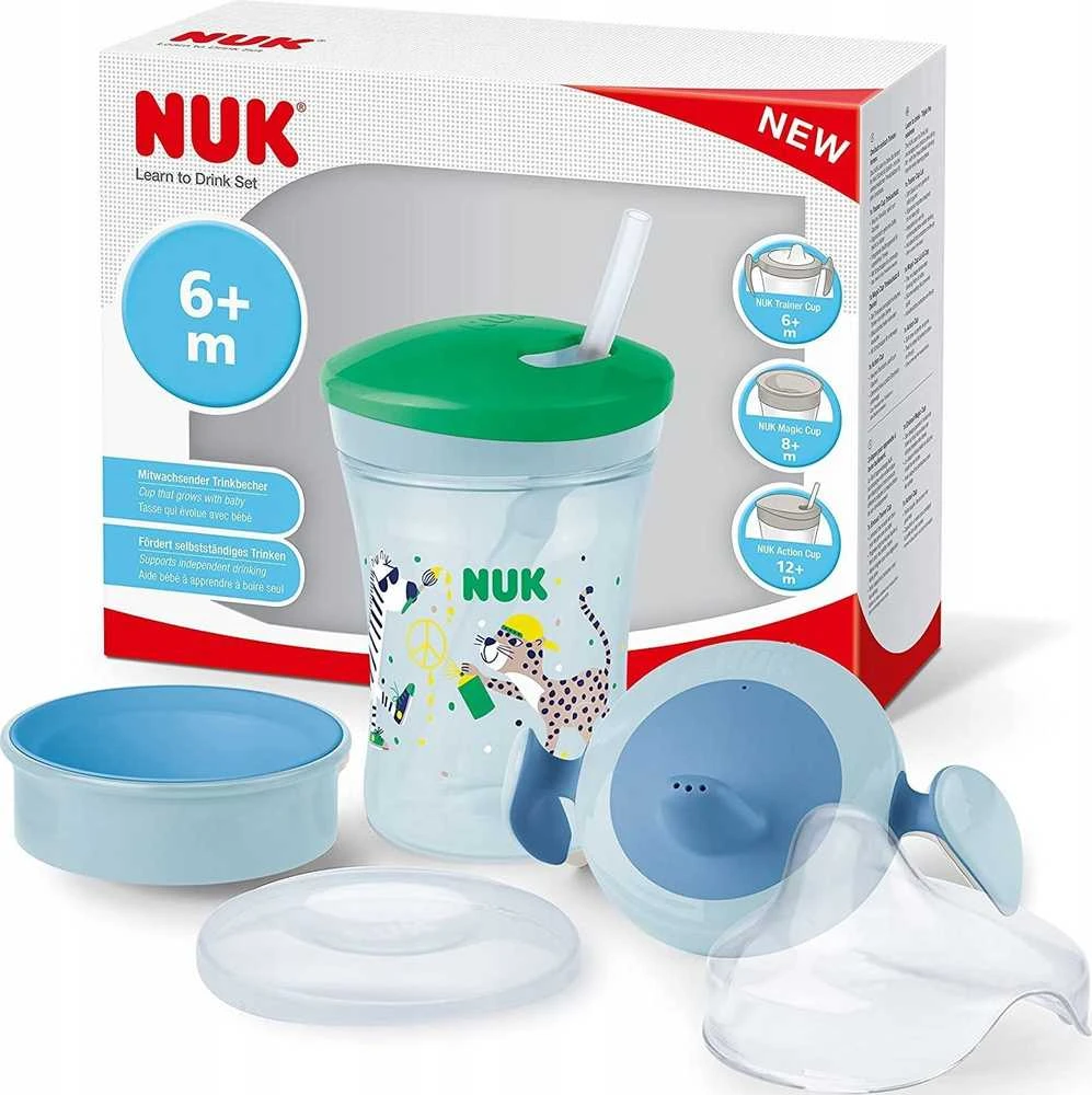 NUK LEARN TO DRINK SET puodelis berniukui