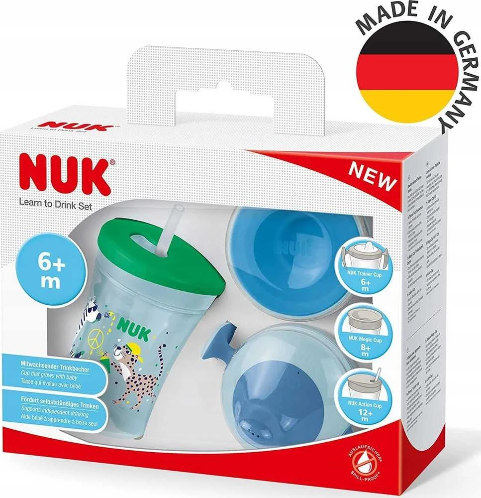 NUK LEARN TO DRINK SET puodelis berniukui