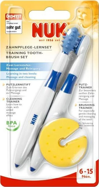 NUK 256205 mokomasis dantų šepetėlių rinkinys