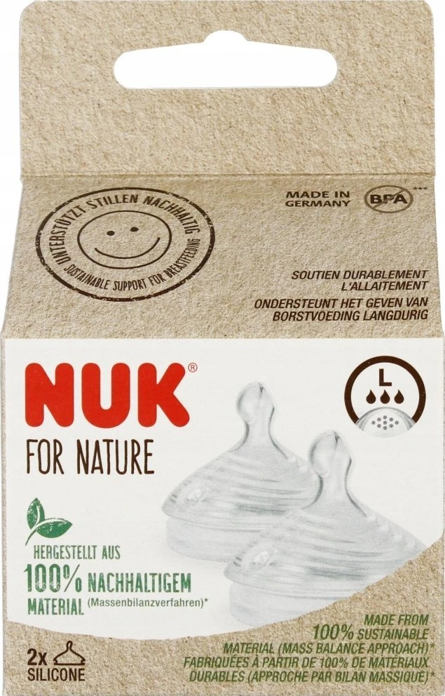NUK 124027 buteliuko žindukas L 2 vnt
