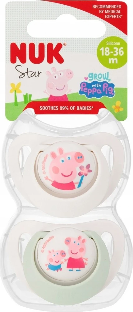 NUK 177219 Čiulptukas 18-36m Silikoninis PEPPA 2 vnt