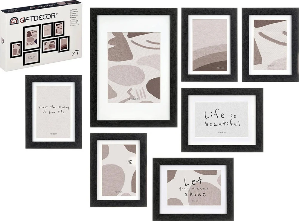 Nuotraukų rėmelis Gift Decor Giftdecor Frame Foto rėmeliai sieninei FETETAI, 7 skirtingų dydžių rėmeliai