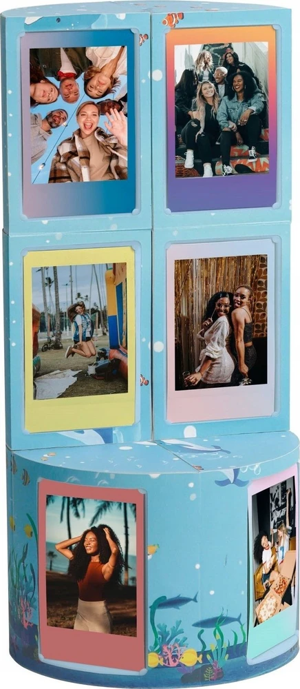 Nuotraukų rėmelis LoveInstant Frame sulankstomas rėmelis CUBE 24 Nuotraukos, skirtos Fuji INSTAX Mini 99 12 40 11 EVO LiPlay / Sea