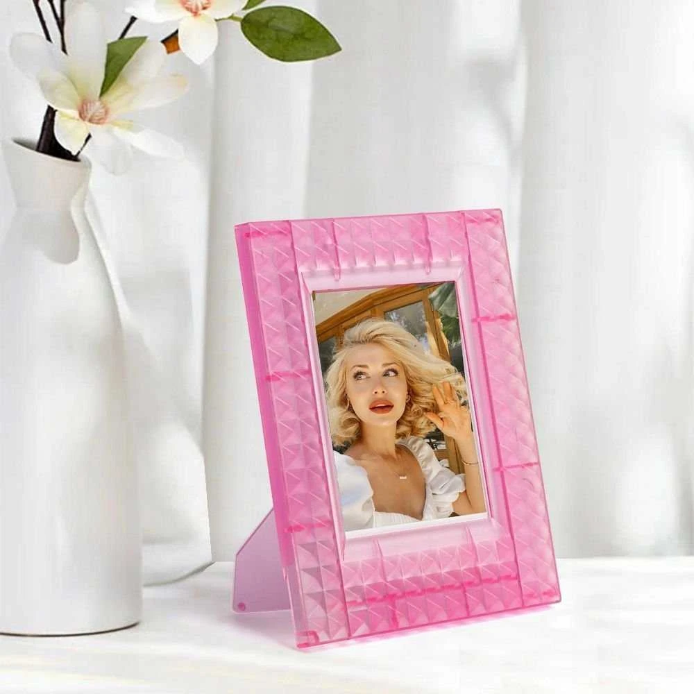 Nuotraukų rėmelis Ramka LoveInstant Ramka Stojąca Do Zdjęć Fuji Fujifilm Instax Mini 99 40 12 11 9 7 Liplay Evo / Permatomas - Rožinė