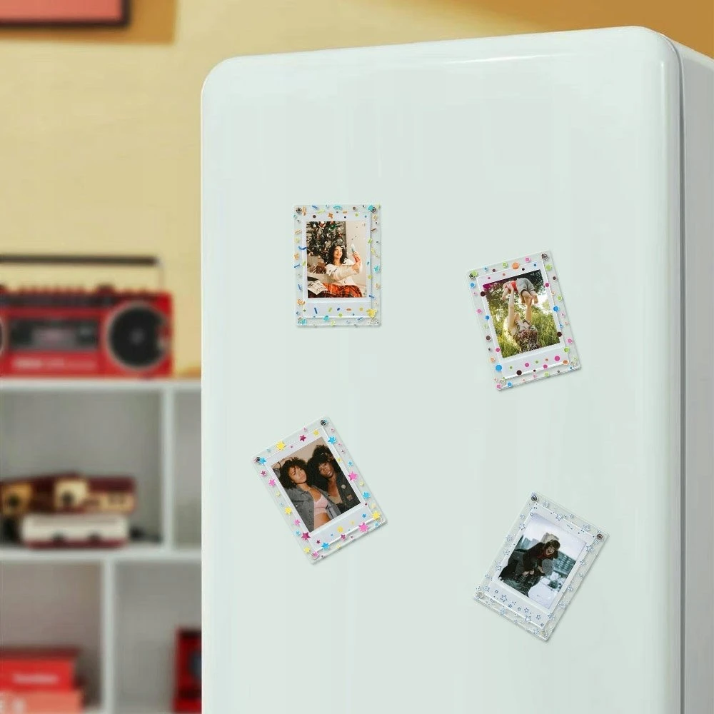 Nuotraukų rėmelis „LoveInstant“ magnetinis šaldytuvo rėmelis „Instax Mini 99 41 12 40 11 Evo Liplay Link“ / spalvoti taškeliai