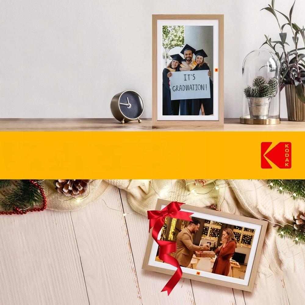 „Kodak“ skaitmeninis nuotraukų rėmelis „KODAK“ skaitmeninis nuotraukų rėmelis RCF-1561W Burlywood