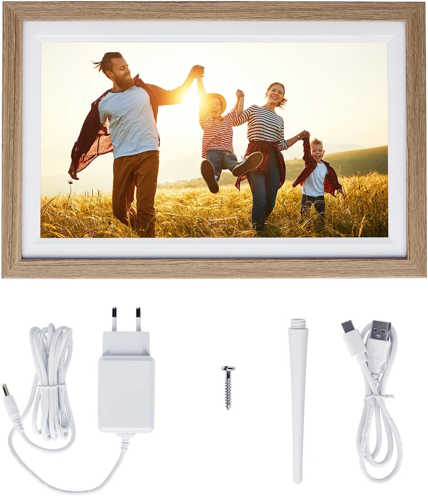 Nuotraukų rėmelis Ramka cyfrowa Rollei 152 cyfrowa ramka na zdjęcia Drewno 39,6 cm (15.6'') Ekran dotykowy Wi-Fi