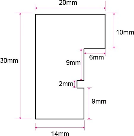 Ramka Focus Dahlia Juodas 20x30/PP 15x20