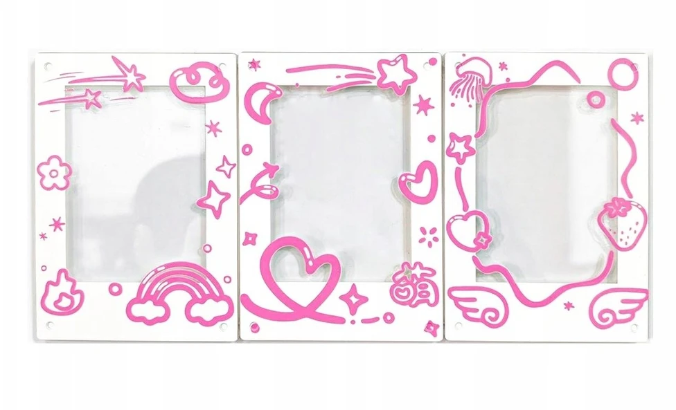 Nuotraukų rėmelis „LoveInstant“ magnetinis šaldytuvo rėmelis „Instax Mini 99 41 12 40 11 Evo Liplay Link“ / rožiniai sparneliai