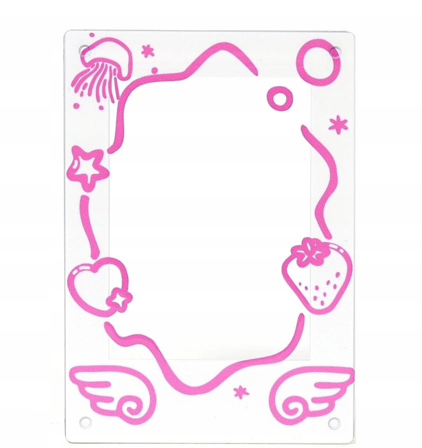 Nuotraukų rėmelis „LoveInstant“ magnetinis šaldytuvo rėmelis „Instax Mini 99 41 12 40 11 Evo Liplay Link“ / rožiniai sparneliai