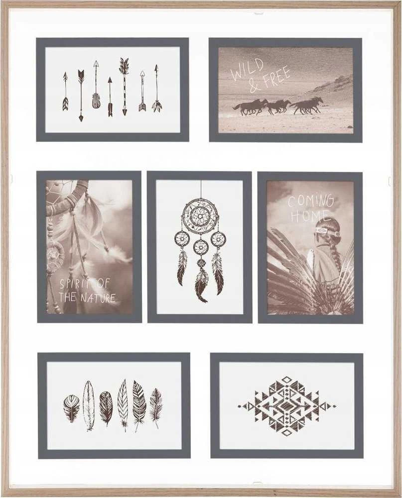 Atmosphera Frame Nuotraukų rėmelis, stiklas, 7 elementai, medinis rėmelis, atmosfera