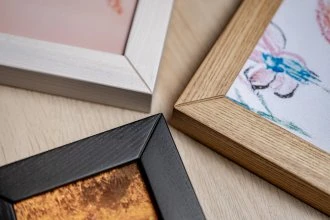 Nuotraukų rėmelis „Woodflow FrameFlip A3“ rėmelis – balinta mediena