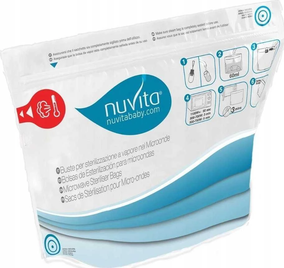 Nuvita, kūdikių aksesuarų sterilizavimo mikrobangų krosnelėje krepšys