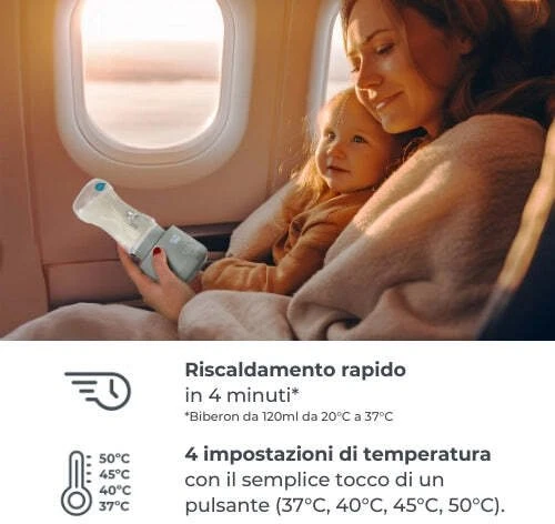 Nuvita Nuvita, Warm'n'Go, Nešiojamas butelių šildytuvas, USB įkrovimas, Šalavijo žaluma