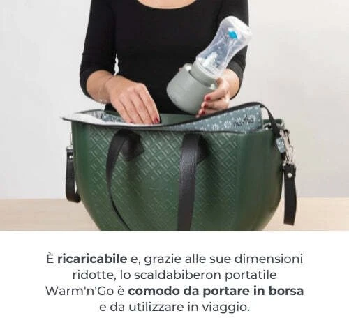 Nuvita Nuvita, Warm'n'Go, Nešiojamas butelių šildytuvas, USB įkrovimas, Šalavijo žaluma
