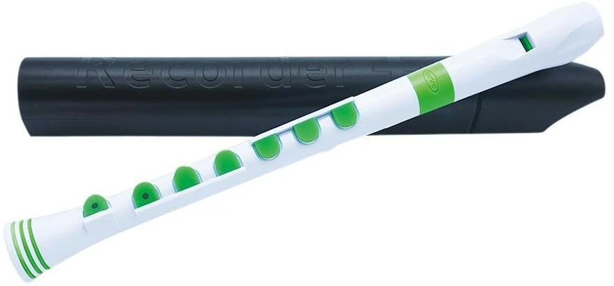 NUVO Recorder+ soprano recorder, baltas and žalias