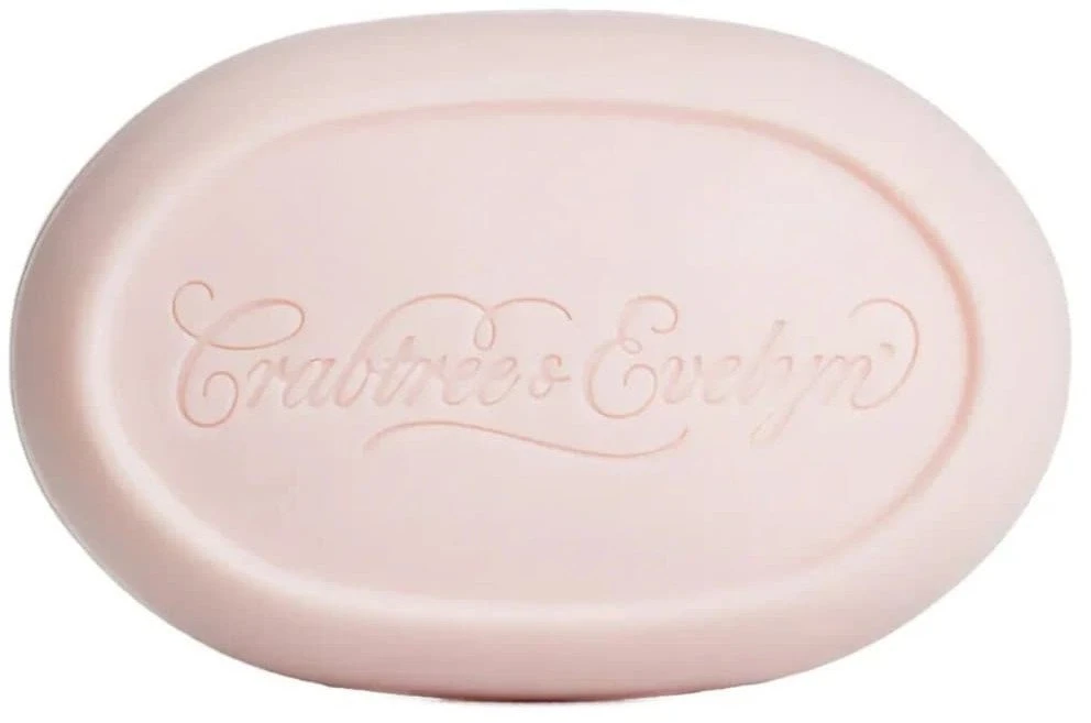 „Crabtree & Evelyn“ drėkinamasis muilo gabalėlis su rožių vandeniu, 85 g
