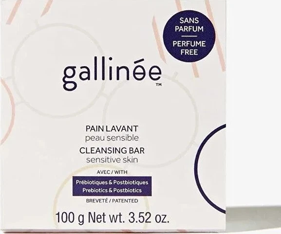 „Gallinee Microbiome Skincare“ raminamasis muilo gabalėlis su prebiotikais veidui ir kūnui, 100 g