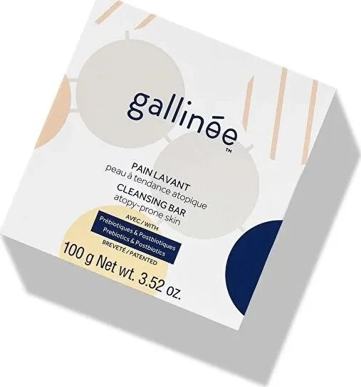 „Gallinee Microbiome Skincare“ raminamasis muilo gabalėlis su prebiotikais veidui ir kūnui, 100 g