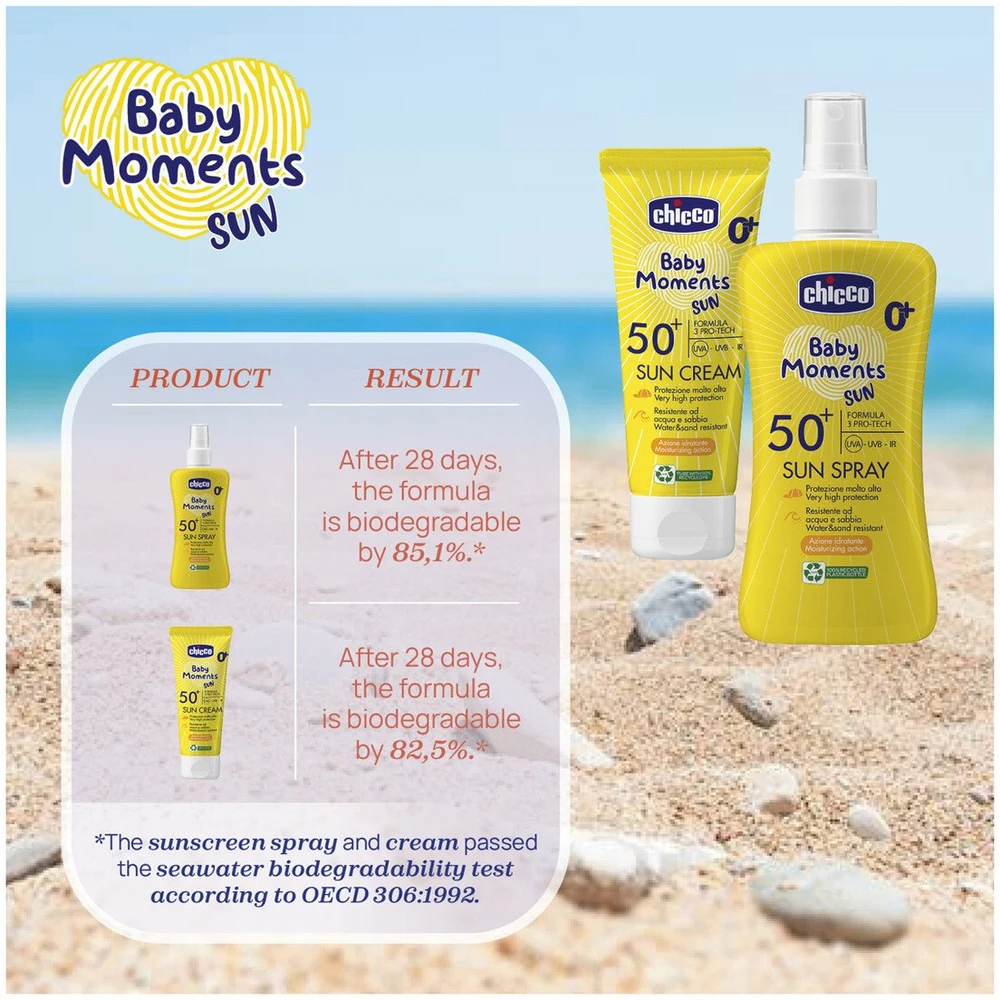 Nuxe Chicco Baby Moments Sun apsauginis purškiklis nuo saulės SPF50+ 150 ml