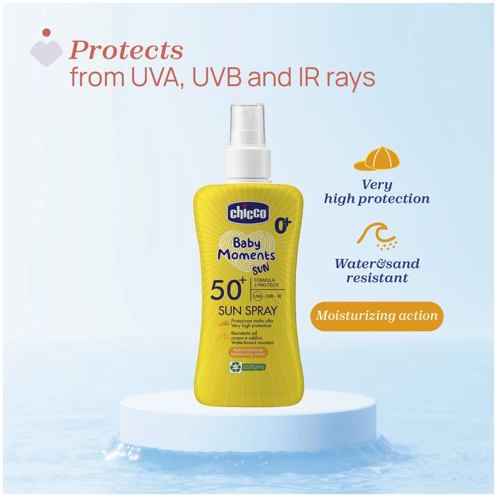 Nuxe Chicco Baby Moments Sun apsauginis purškiklis nuo saulės SPF50+ 150 ml