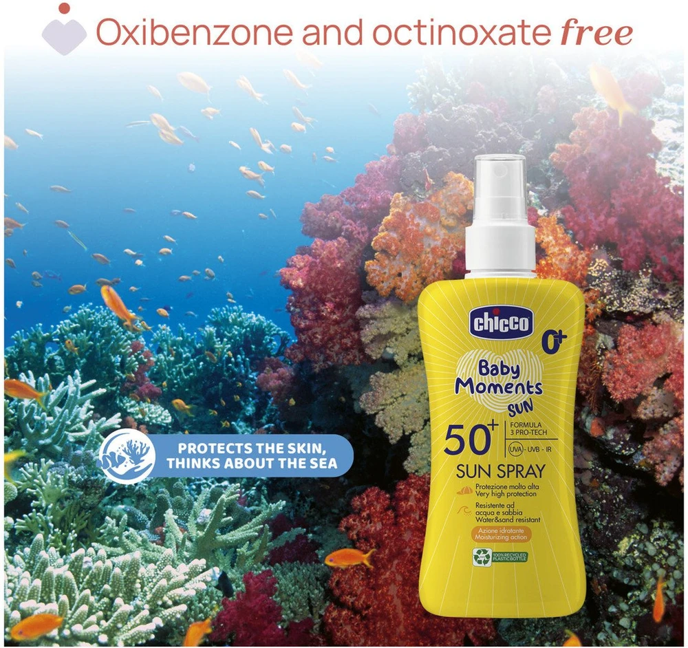 Nuxe Chicco Baby Moments Sun apsauginis purškiklis nuo saulės SPF50+ 150 ml