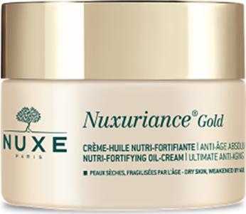 Nuxe Maitinamasis-stiprinamasis maksimaliai nuo senėjimo saugantis aliejinis kremas „Nuxuriance® Gold Nutri-fortifying oil cream ultimate anti-aging“, 50 ml