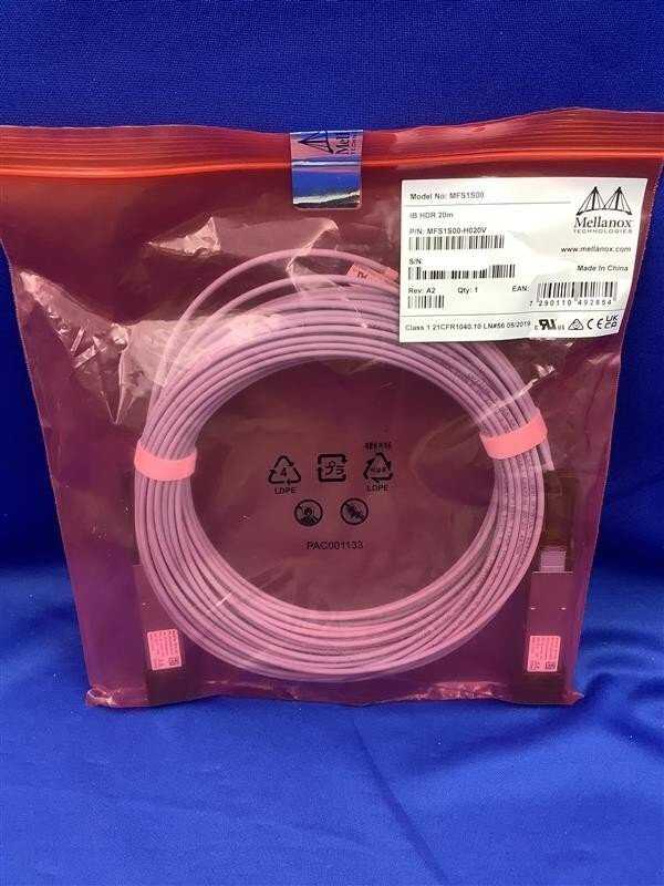 NVIDIA NVIDIA - 200GBase-AOC Direktanschlusskabel - QSFP56 zu QSFP56 - 20 m - Glasfaser - Active Optical Cable (AOC)