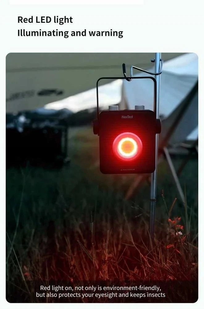 Nvox „NexTool NE20093“ kempingo prožektorius, 1800 lm, balta arba raudona šviesa